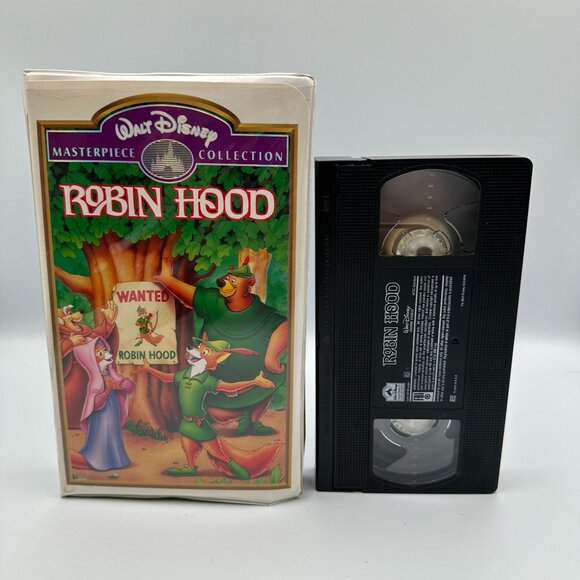 Walt Disney Masterpiece Collection Robin Hood VHS 1994 Animated Classic - Picture 3 of 3